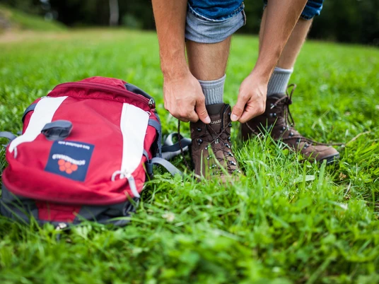 Wanderer mit Rucksack