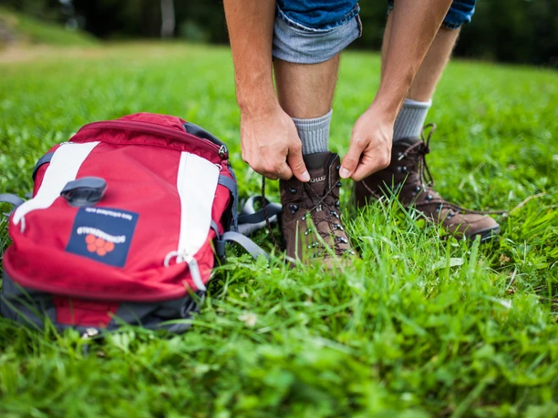 Wanderer mit Rucksack