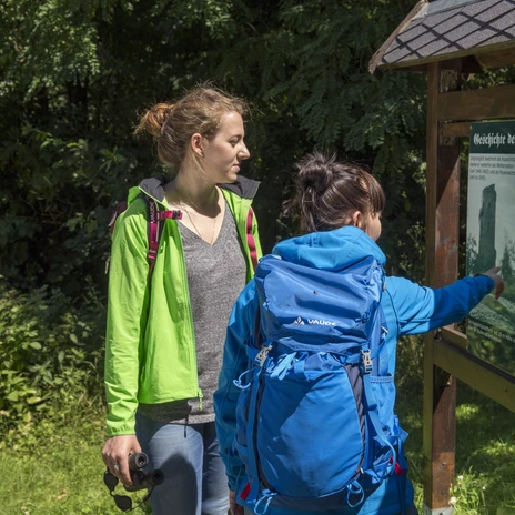 Infotafeln zur Geschichte des Albertturms in Collm in Wermsdorf - Natur in der Leipziger Region