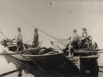 Fischer auf der Flensburger Förde, um 1900