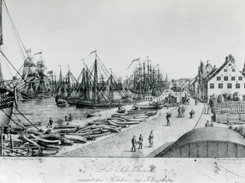 Flensburger Hafen um 1833