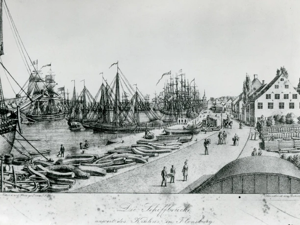 Flensburger Hafen um 1833