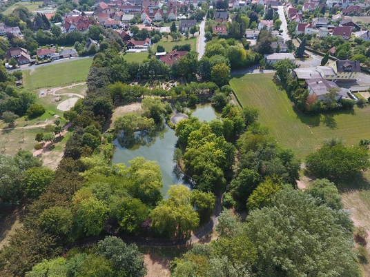 Bad Zwesten - Kurpark von oben Bad Zwesten - Kurpark von oben