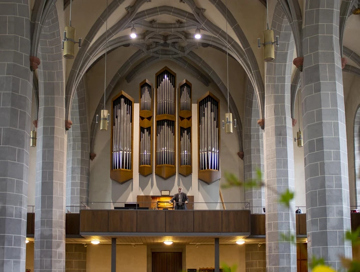 Kreutzbach-Orgel Kirche St. Marien Borna Orgelansicht