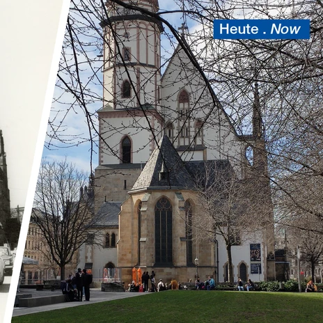 Thomaskirche früher vs. heute | Leipzig Convention Bureau Thomaskirche früher vs. heute - präsentiert vom Leipzig Convention Bureau