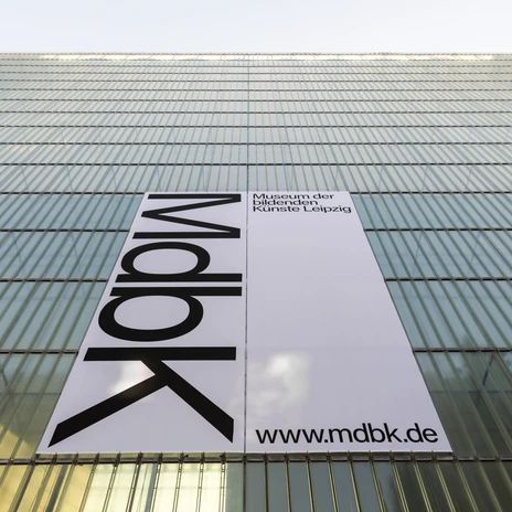 Panneau MdbK au musée d'art dans le centre-ville de Leipzig