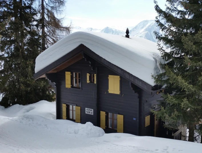 Chalet choucas Ansicht Nord im Winter