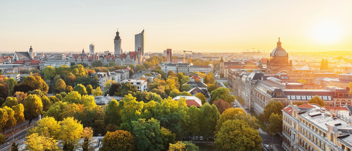 Skyline von Leipzig | Leipzig Convention Bureau Skyline von Leipzig mit Stadtpanorama – präsentiert vom Leipzig Convention Bureau