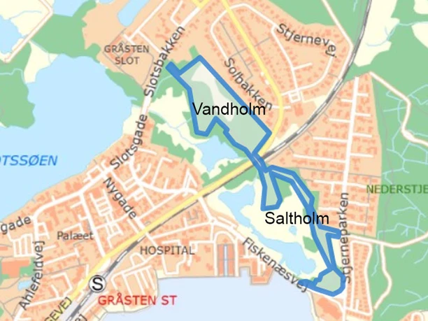 Vandholm-Saltholm-kort Vandholm-Saltholm-kort