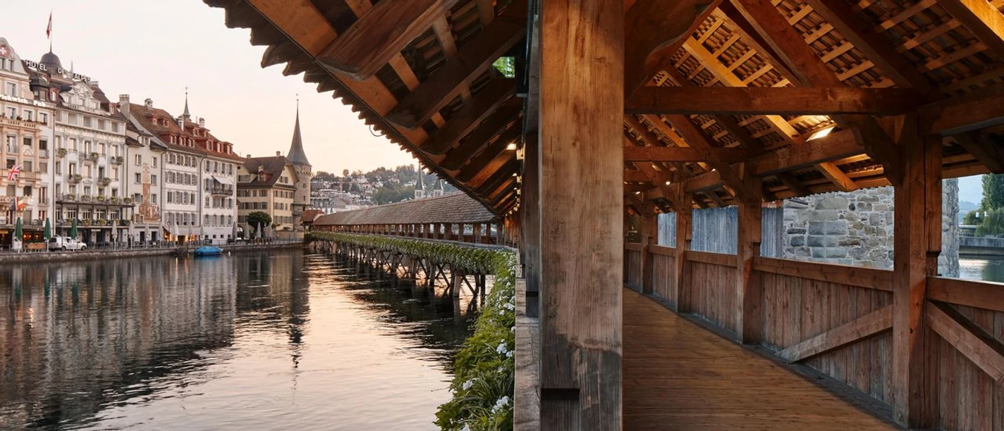 Kapellbrücke Blick auf die Kapellbrücke