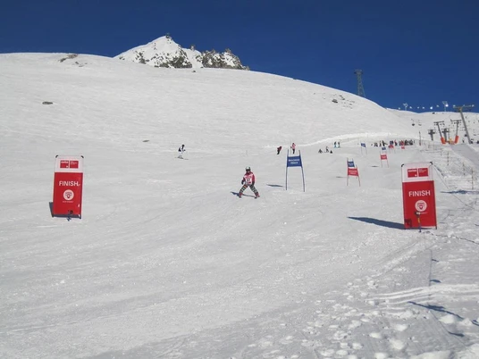 Kinderskirennen am letzten Skischultag