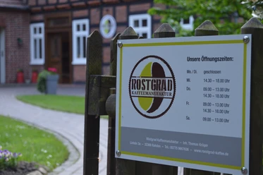Röstgrad Kaffeemanufaktur Schild