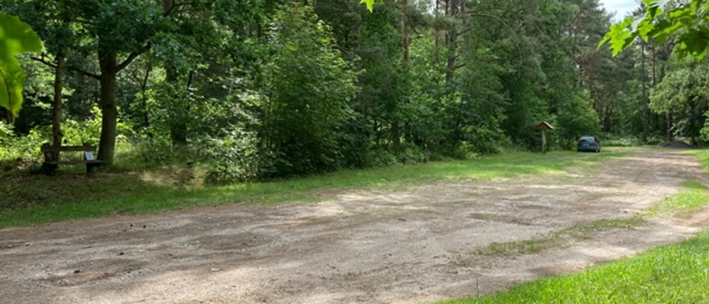 Parking lot at the glider airfield Mölln