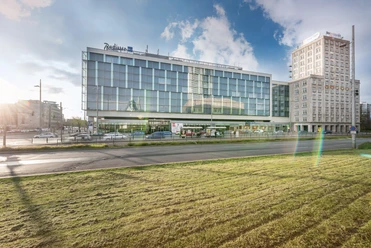 Exterior view of the conference hotel Radisson Blu Leipzig – presented by Leipzig Convention Bureau