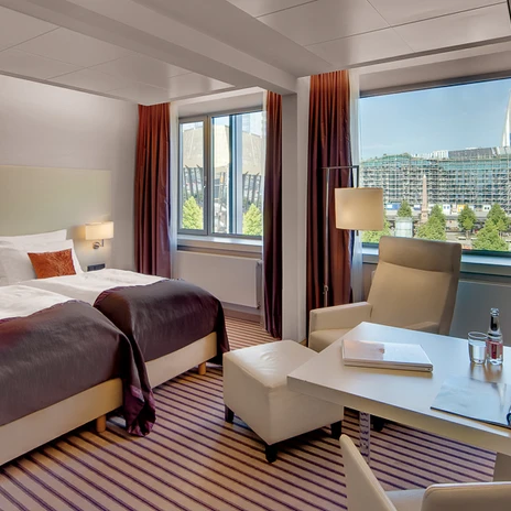 Superior room at the conference hotel Radisson Blu Leipzig | Leipzig Convention Bureau Superior room at the conference hotel Radisson Blu Hotel Leipzig - presented by Leipzig Convention Bureau