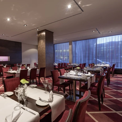 Restaurant Spagos at the conference hotel Radisson Blu Leipzig | Leipzig Convention Bureau Restaurant Spagos at the conference hotel Radisson Blu Leipzig – presented by Leipzig Convention Bureau