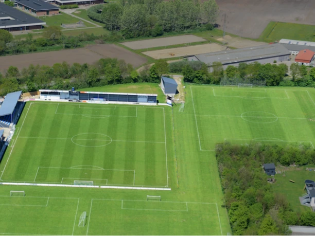 Tønder fodboldarena luftfoto