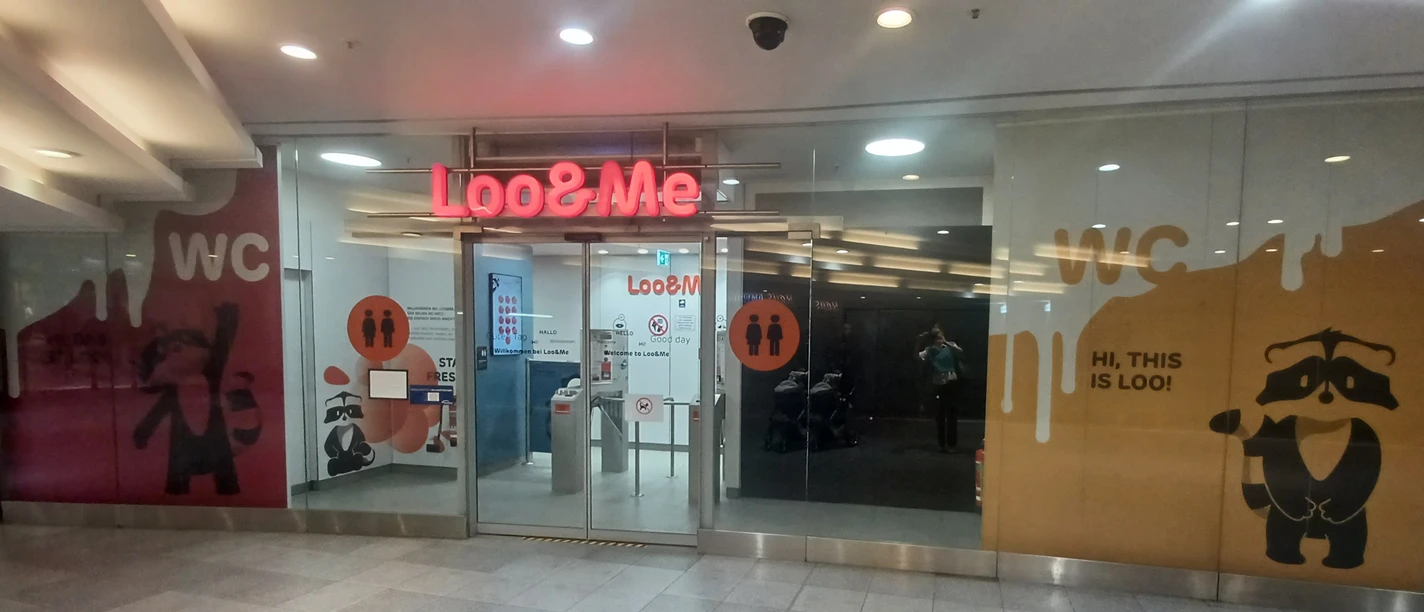 Öffentliche Toilette im Untergeschoss am Hauptbahnhof - Barrierefreie Sanitäranlagen in Leipzig Öffentliche barrierefreie Toiletten im Untergeschoss des Hauptbahnhofs Leipzig