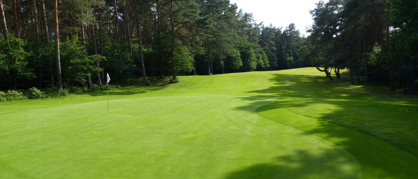 Hügellandschaft des Golfclubs