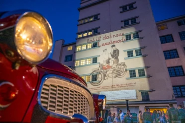 Außenfassade Fahrzeugmuseum zur Museumsnacht