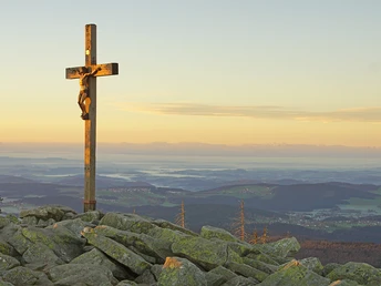 Lusengipfel mit Alpenblick