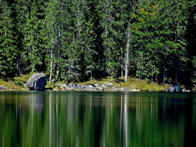 Spiegelung im Rachelsee