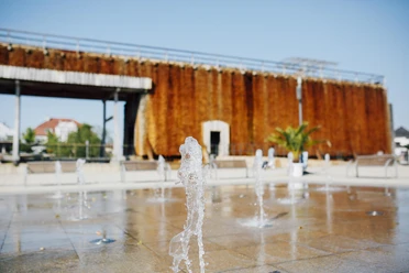 Wasserspiel im Kurpark am Erlebnisgradierwerk