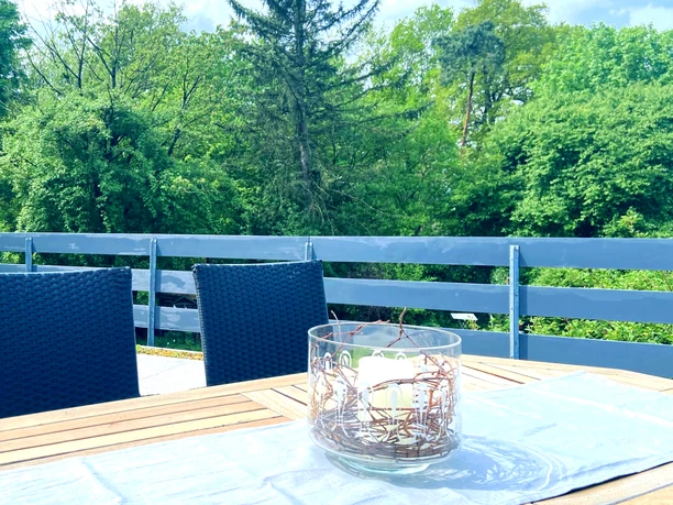 Groot dakterras van de vakantiewoning Neuendamm