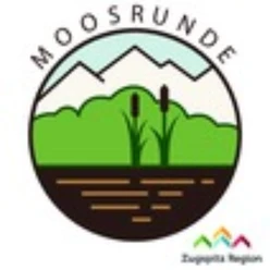 Moosrunde_Zugspitz-Region_0.jpg Logo der Moosrunde Radtour mit Berg- und Moorlandschaft in der Zugspitzregion.
