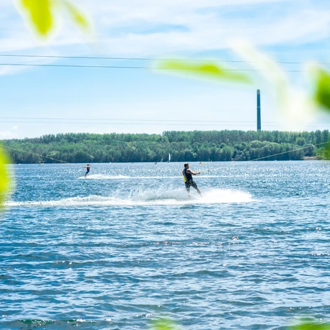 Aktivsportler am Kulkwitzer See im Leipziger Neuseenland