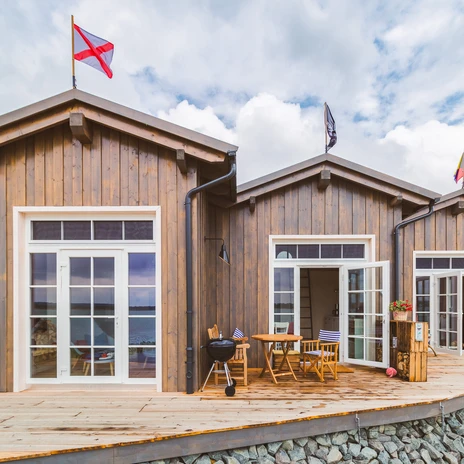 Vierwasser Seedatsche am Hainer See