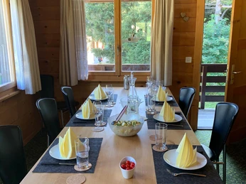 Essbereich im Wohnzimmer