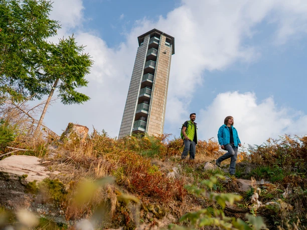 Wanderer am Buchkopfturm