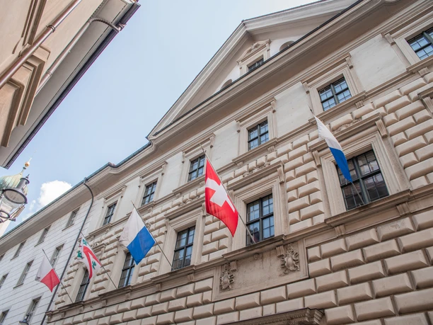 Der Rittersche Palast Der Rittersche Palast von unten