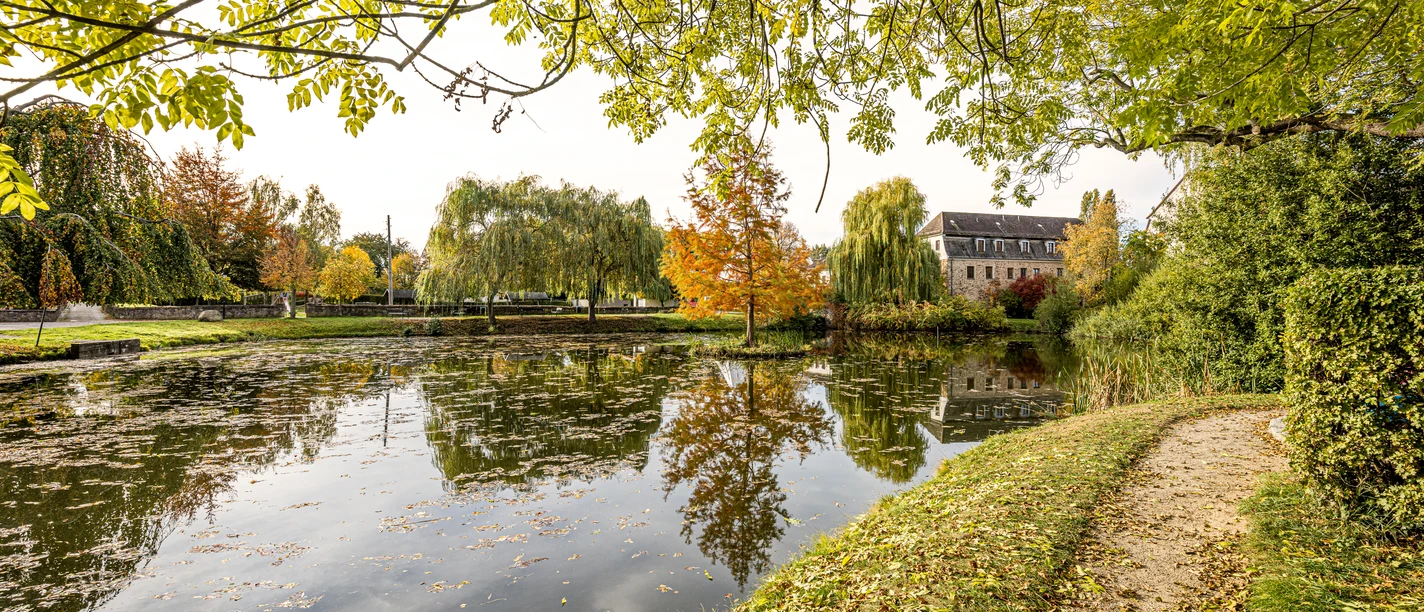 Großweitzschen - Gutshaus Mockritz mit Teich