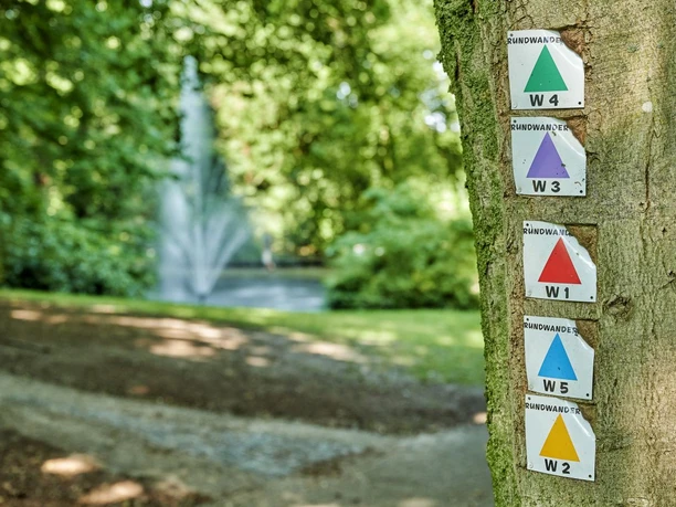 Wingst Wanderwege Beschilderung im Kurpark