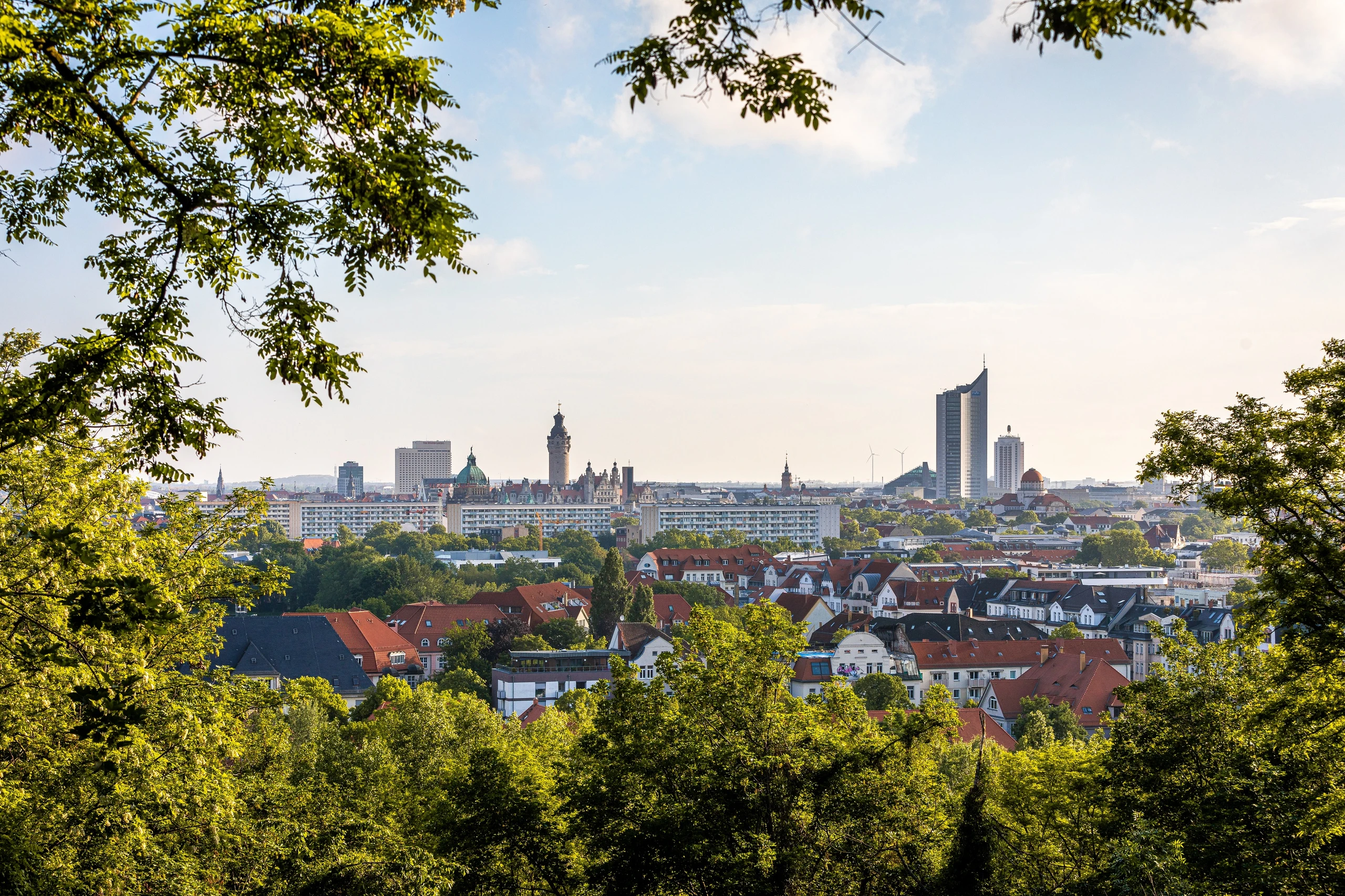 Your meeting & conference in Leipzig: View from Fockeberg over the skyline of Leipzig