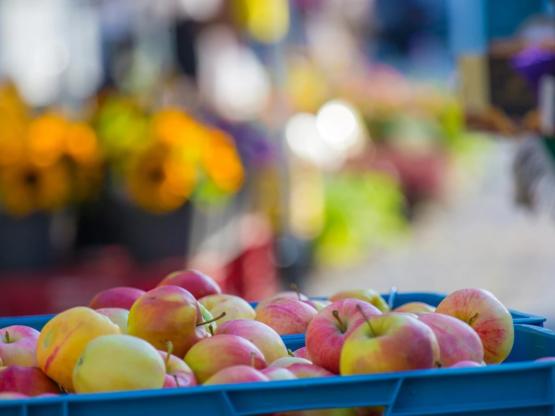 Äpfel auf dem Wochenmarkt