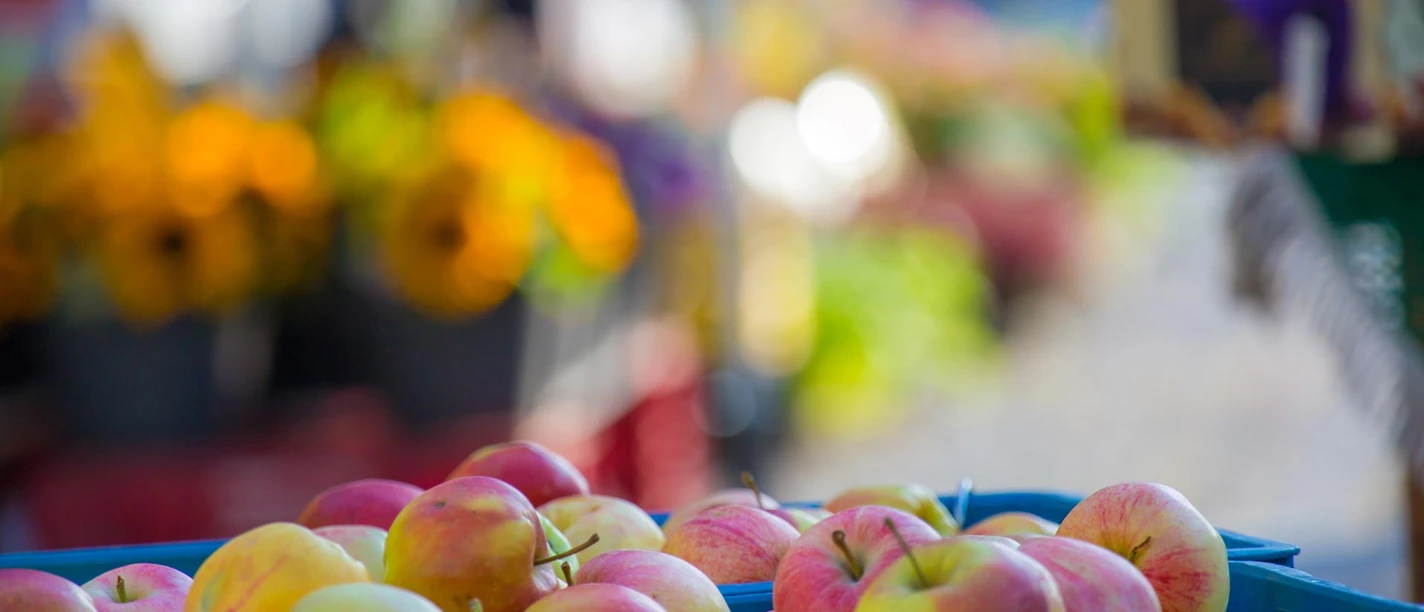 Äpfel auf dem Wochenmarkt