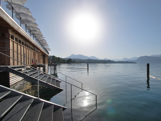 Seebad Luzern Aussicht Aussicht beim Seebad