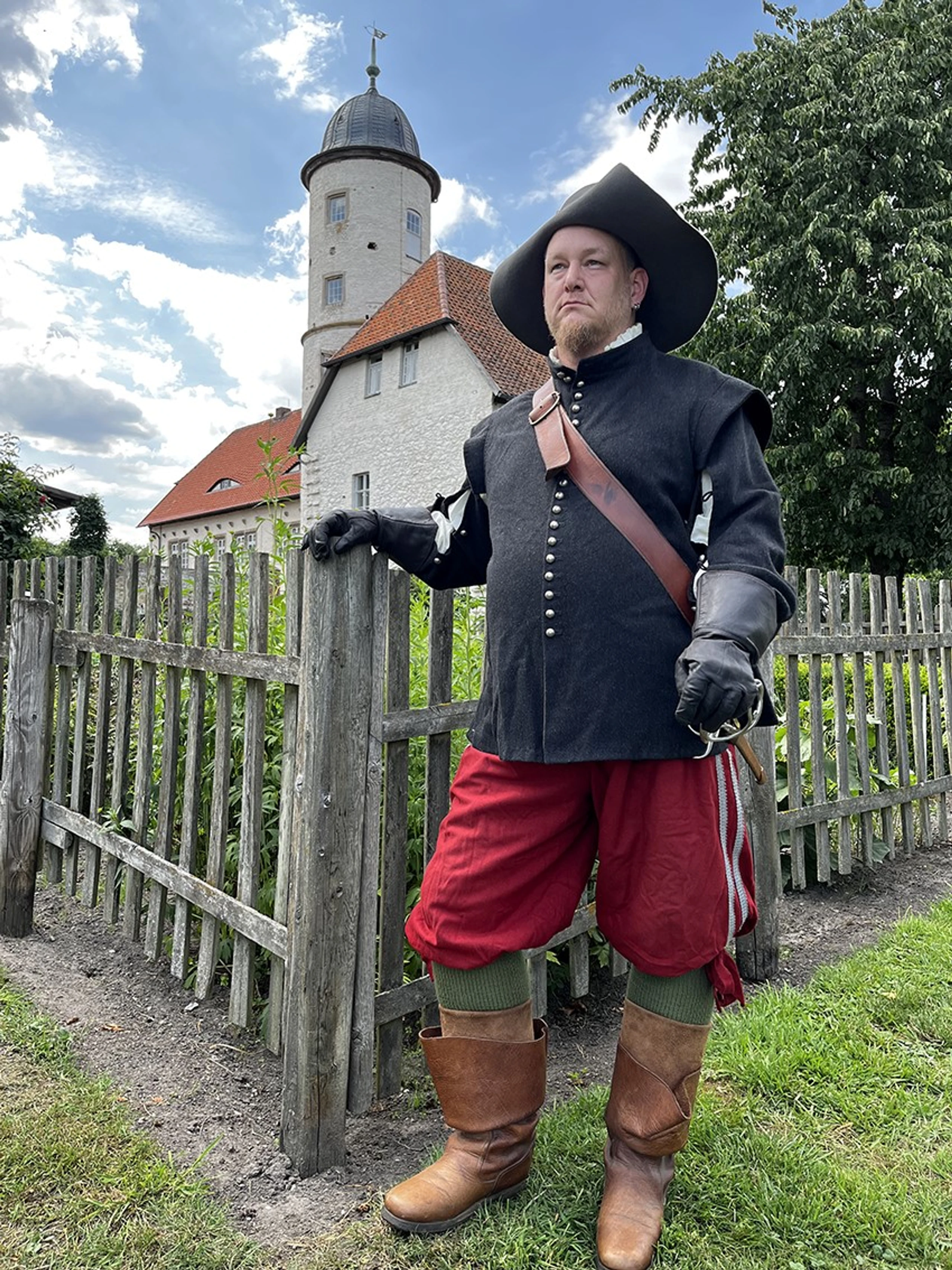 Jan Kalb an der Burg Brome