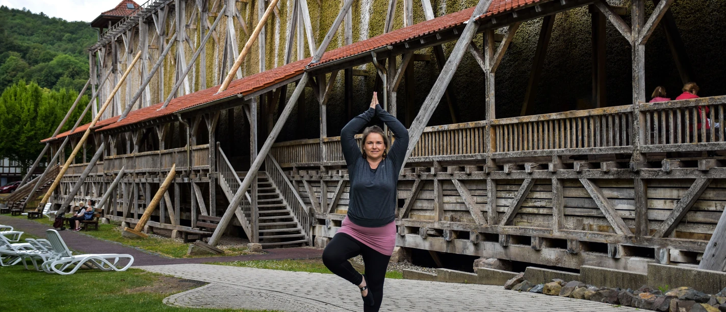 Yoga am Gradierwerk mit Janine Kohlstedt