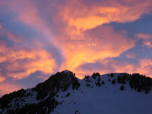 Riederhorn Abendstimmung Winter