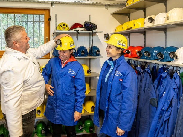 Richtig ausgerüstet für das Besucherbergwerk