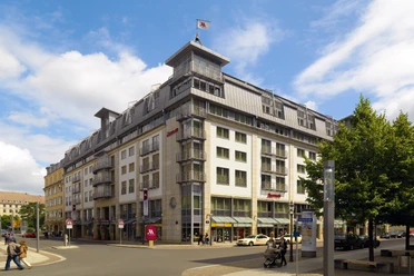 Exterior view of the conference hotel Leipzig Marriott Hotel - presented by Leipzig Convention Bureau