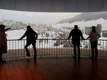 Bourbaki Panorama Museeum Bild auf das RundgemäldePicture on the circular paintingImage sur la peinture circulaire