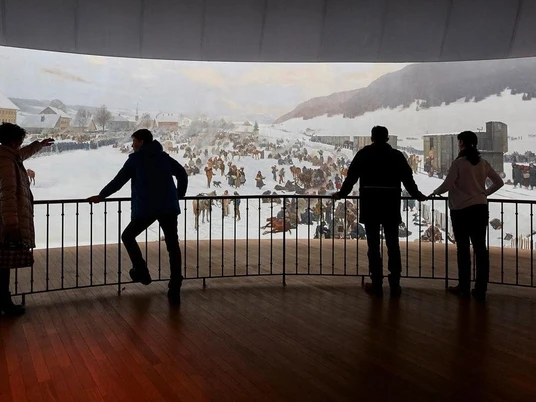 Bourbaki Panorama Museeum Bild auf das RundgemäldePicture on the circular paintingImage sur la peinture circulaire