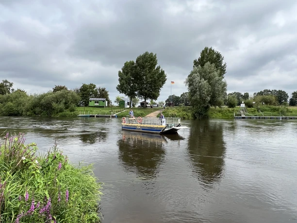 Eine fahrt mit der Solar-Allerfähre in Otersen