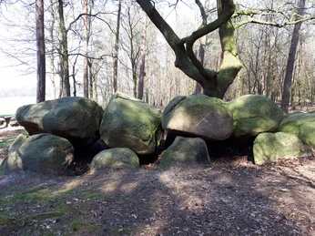 Das Megalithgrab liegt in der Nähe von Ueffeln in Bramsche