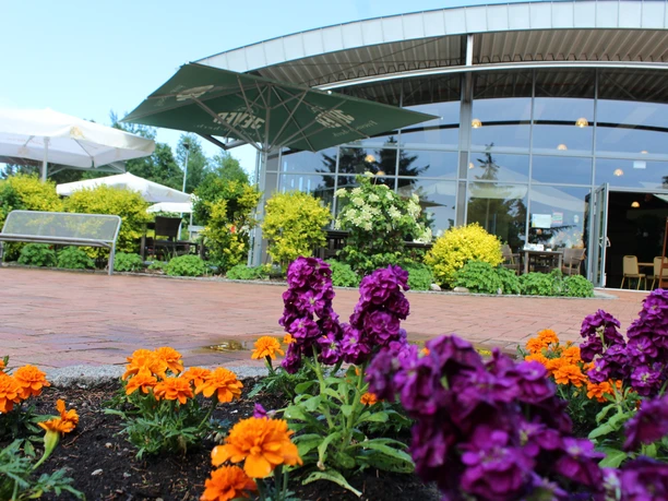 Blumenreich | Blumiger Empfang Blumen, Sonnenschirm, Blööm. Bistro & Café